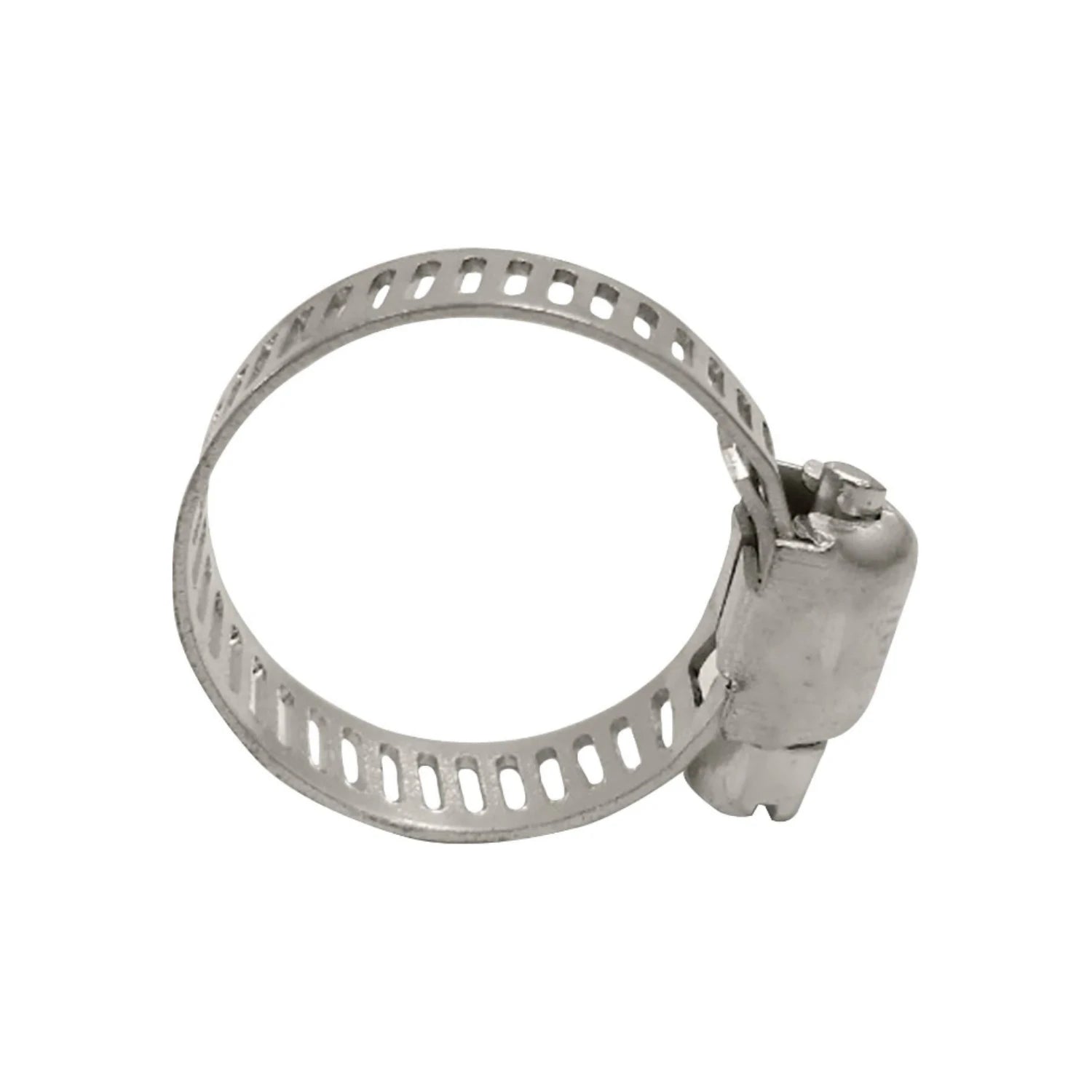 Abrazadera sin fin metálica ajustable con banda perforada para mangueras