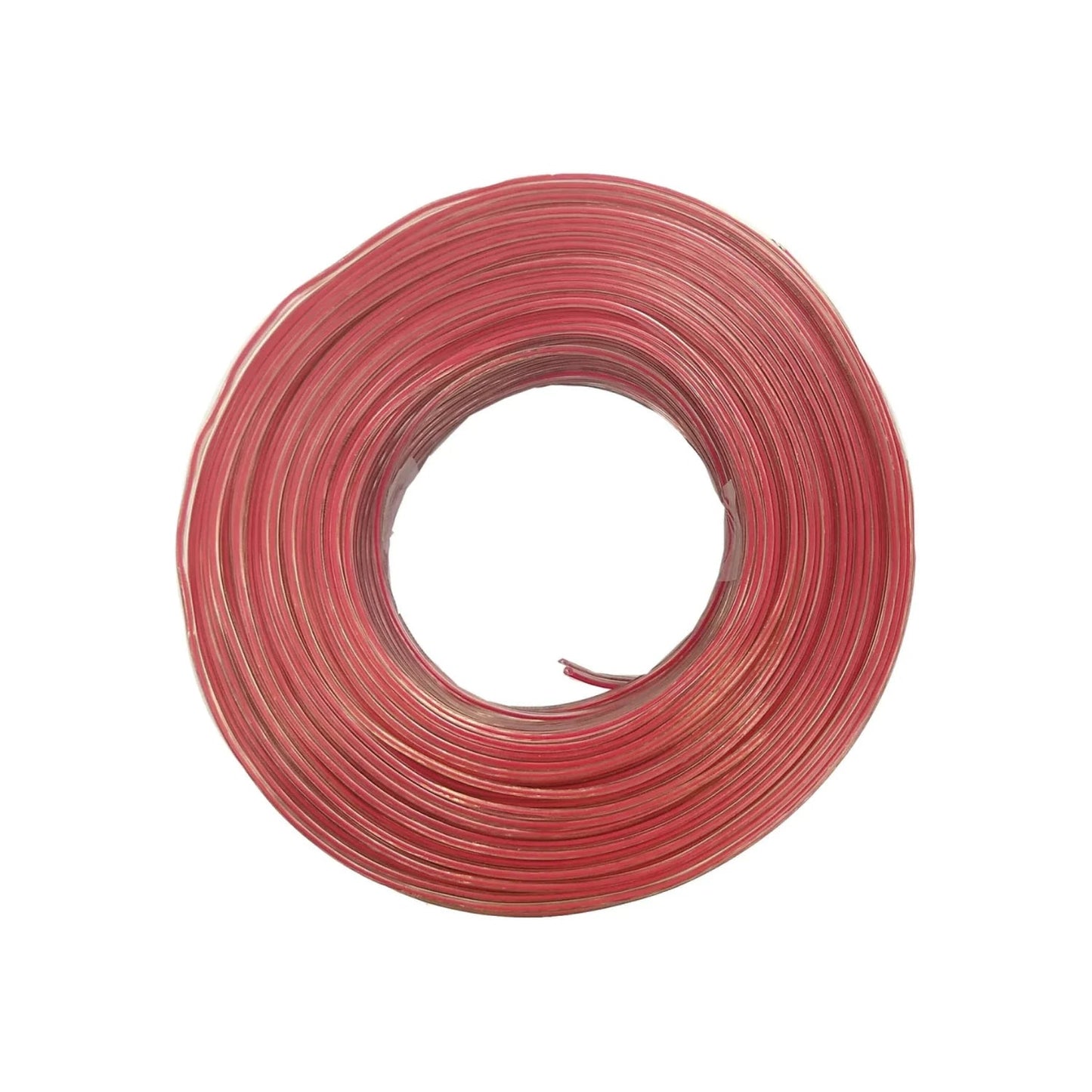 Rollo de cable polarizado rojo, calibre 22, 100m, para instalaciones eléctricas y sonido