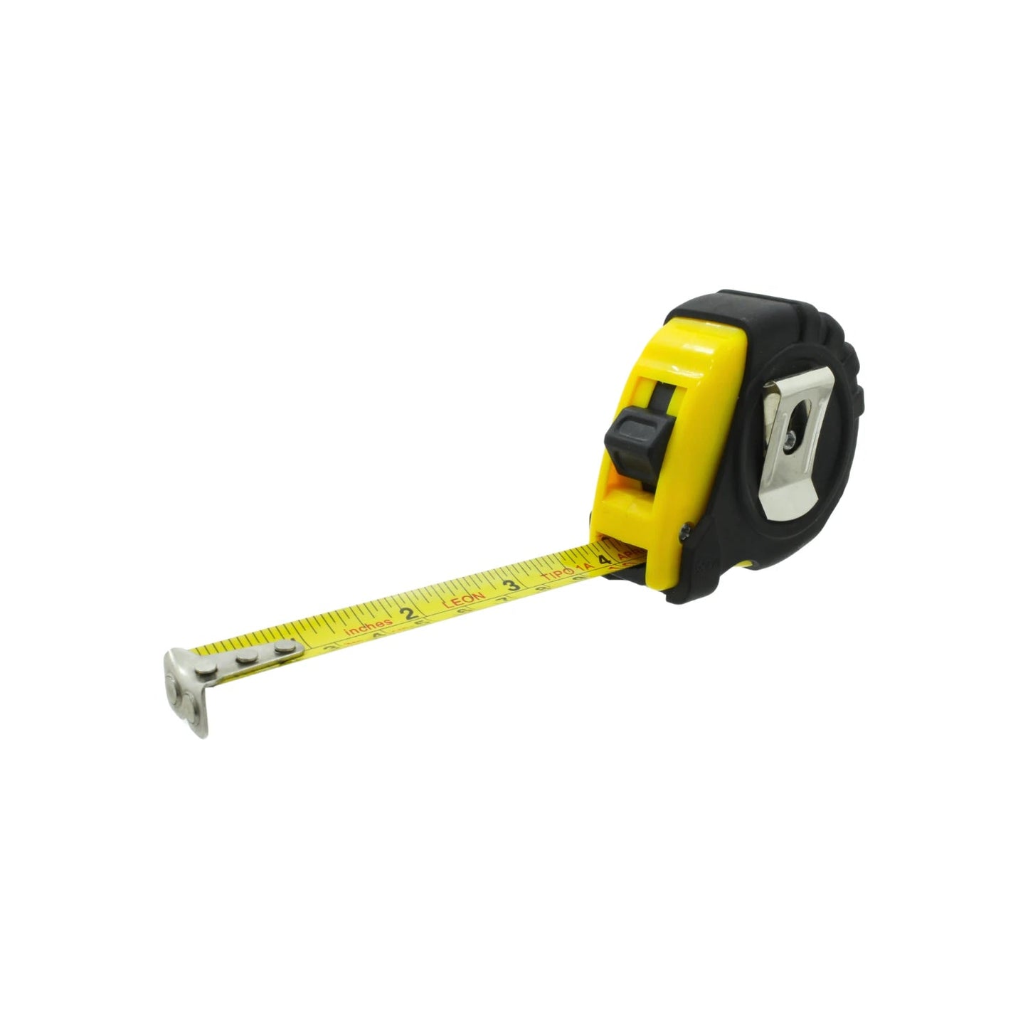 Flexómetro León amarillo y negro, cinta métrica de 3 metros extendida para construcción y bricolaje
