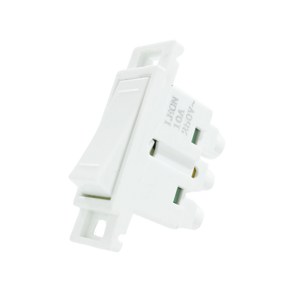 Apagador de escalera blanco marca LEON, interruptor eléctrico modular 10A 250V~