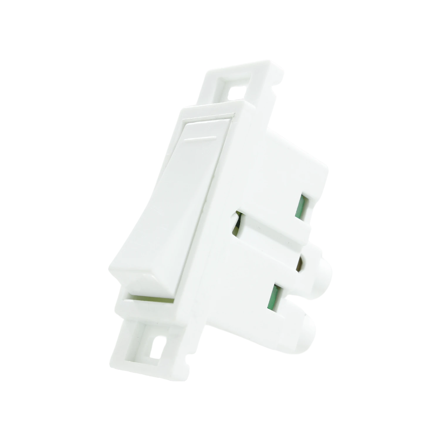 Apagador eléctrico sencillo blanco, interruptor de luz modular para instalación en pared, conexión tipo muela