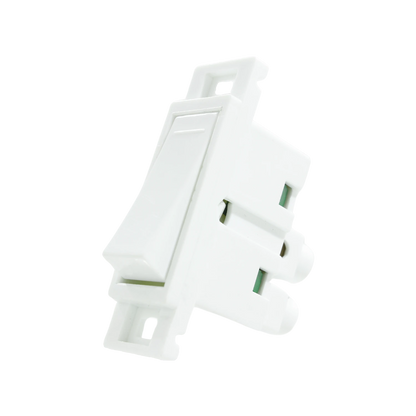 Apagador eléctrico sencillo blanco, interruptor de luz modular para instalación en pared, conexión tipo muela