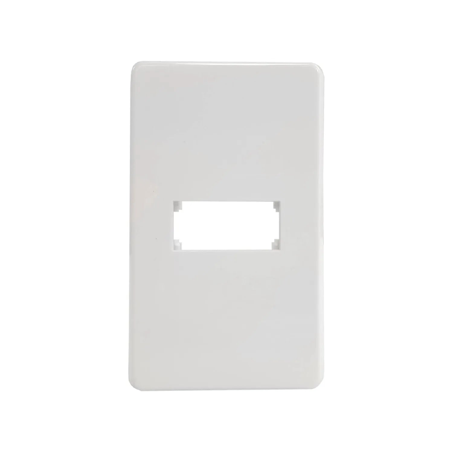 Placa de pared blanca de 1 ventana para módulos de conexión de datos o voz