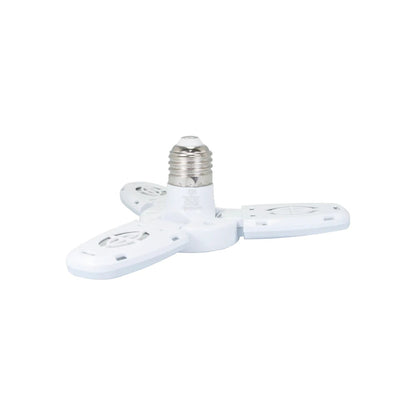 Lámpara LED blanca 18W con 3 aspas plegables mini y base E27