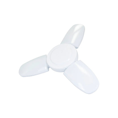 Lámpara LED blanca con 3 aspas desplegables, 18W, estilo ventilador para techo o plafón