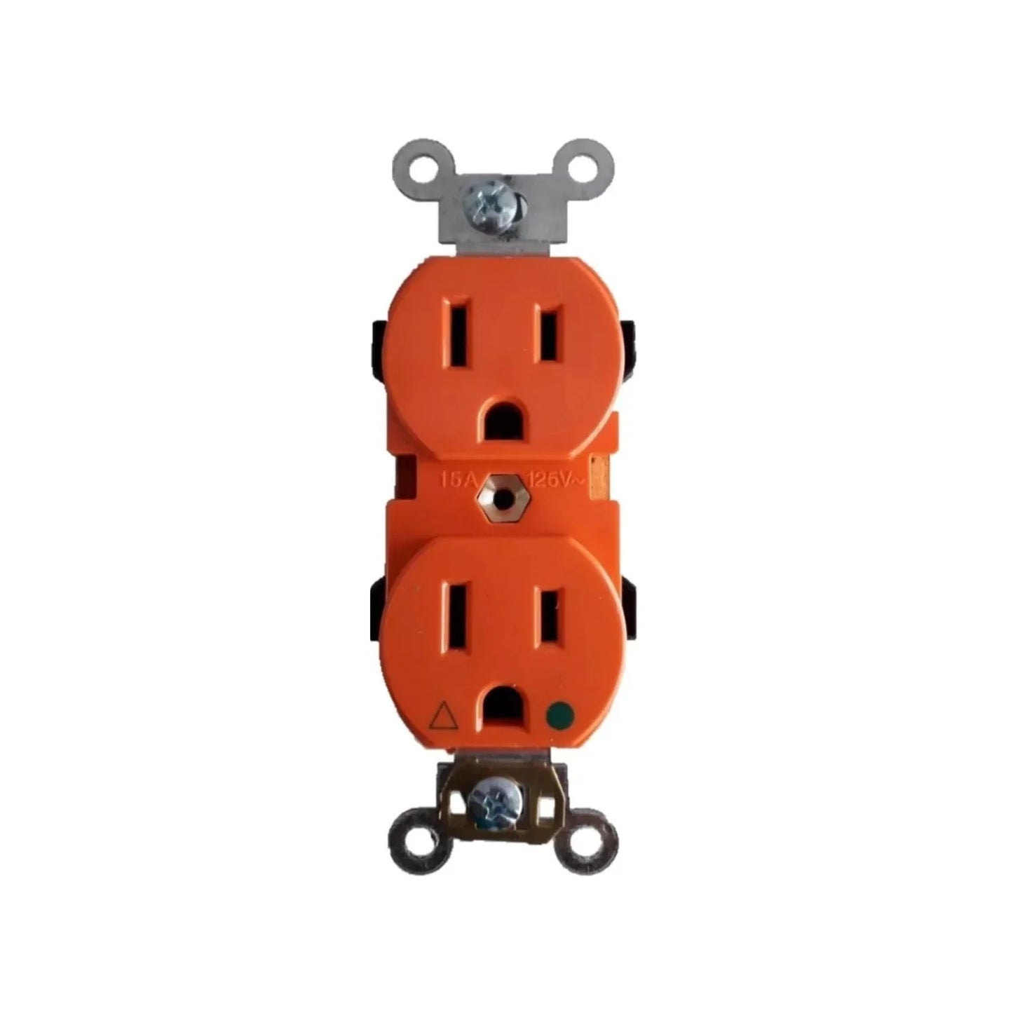 Contacto dúplex naranja 15A 125V receptáculo eléctrico para pared