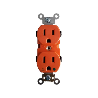 Contacto dúplex naranja 15A 125V receptáculo eléctrico para pared