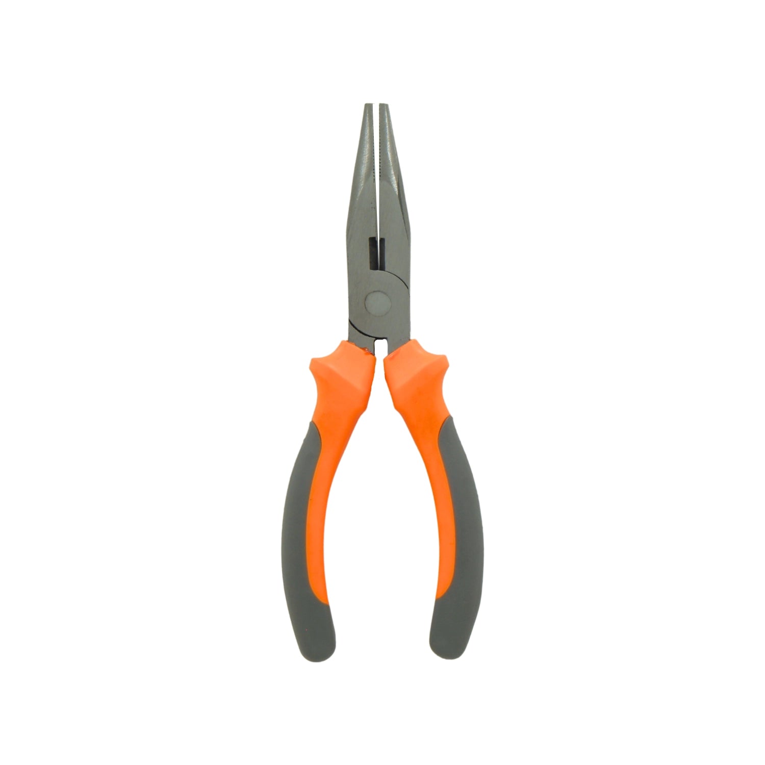 Pinza de punta 6 pulgadas mango ergonómico naranja y gris para sujeción y precisión