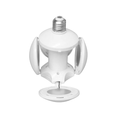 Lámpara LED blanca 40W con aspas plegables y base E27 para iluminación ajustable de techos