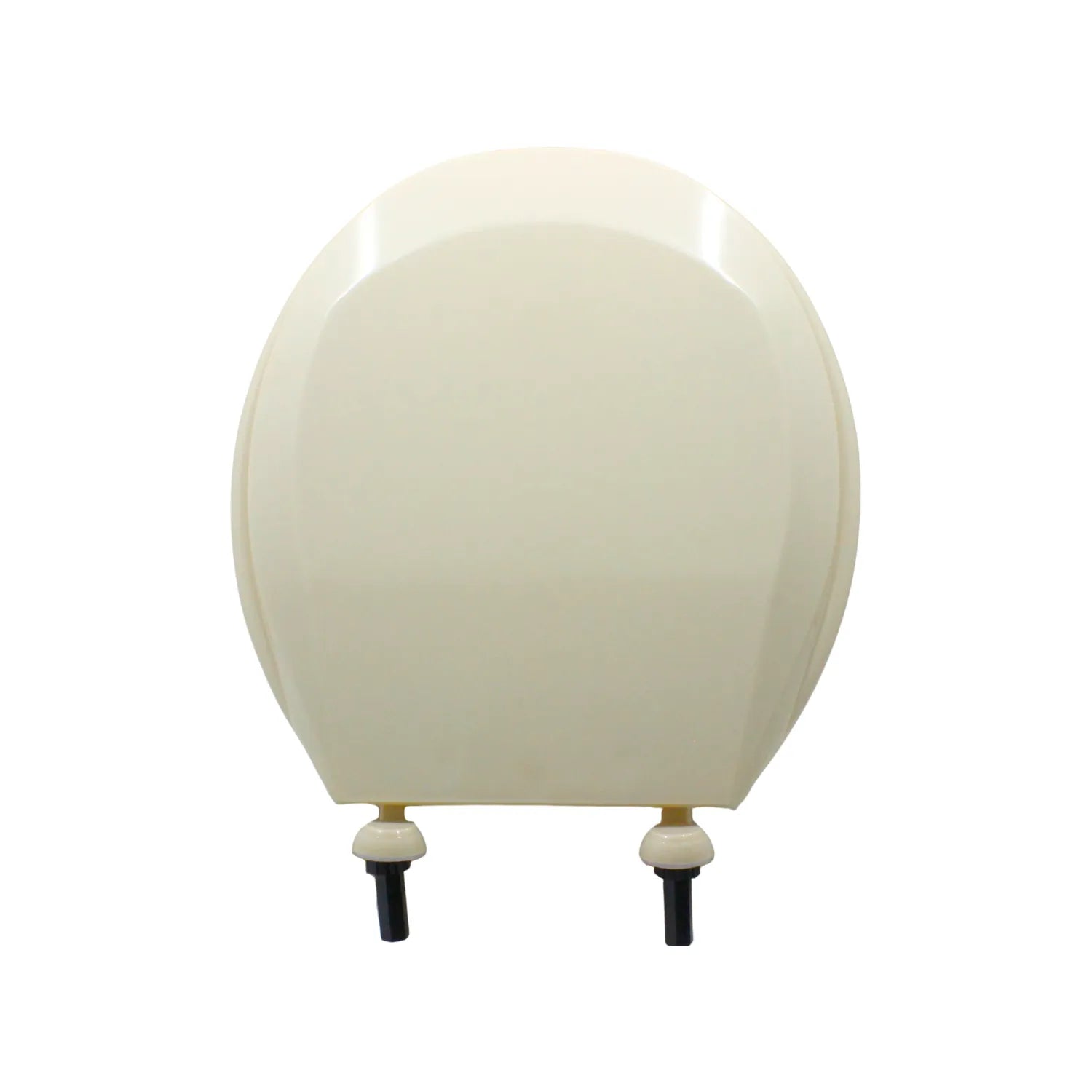 Tapa de inodoro redonda color crema con kit de fijación de plástico resistente para instalación sanitaria