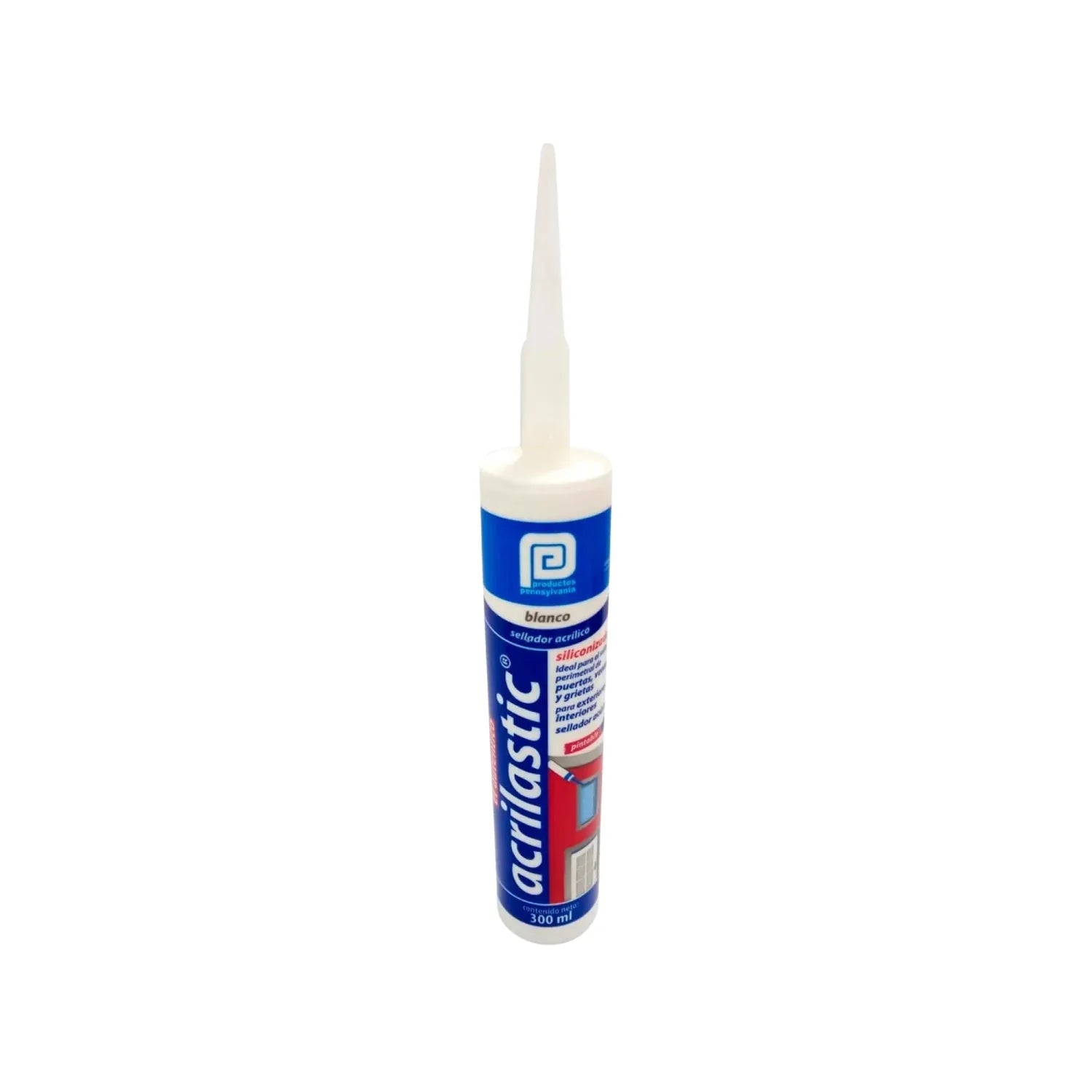 Sellador acrílico blanco Acrilastic Pennsylvania 300ml para sellar grietas y juntas en construcción.