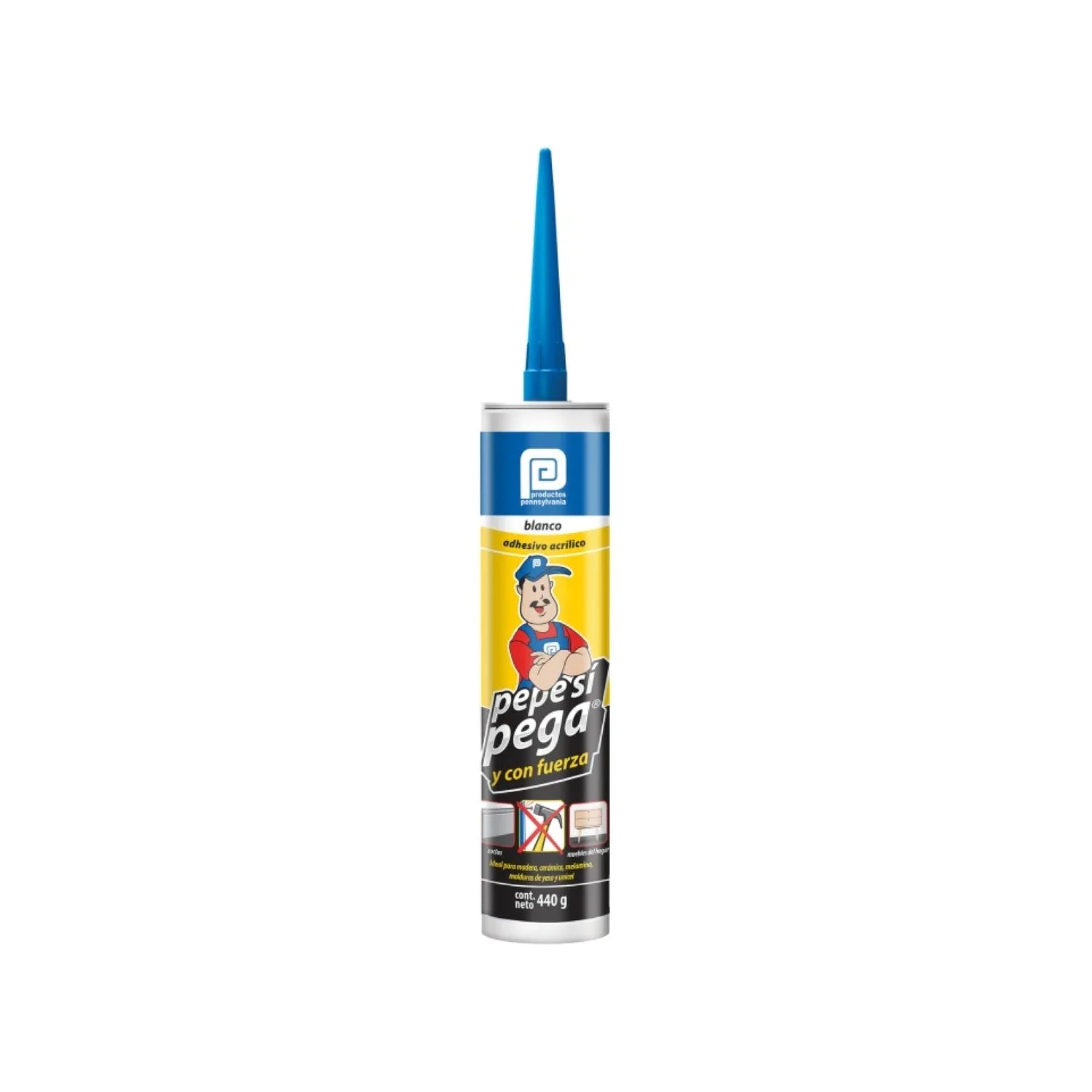 Adhesivo acrílico blanco 440 g no use clavos Pepe C4B186
