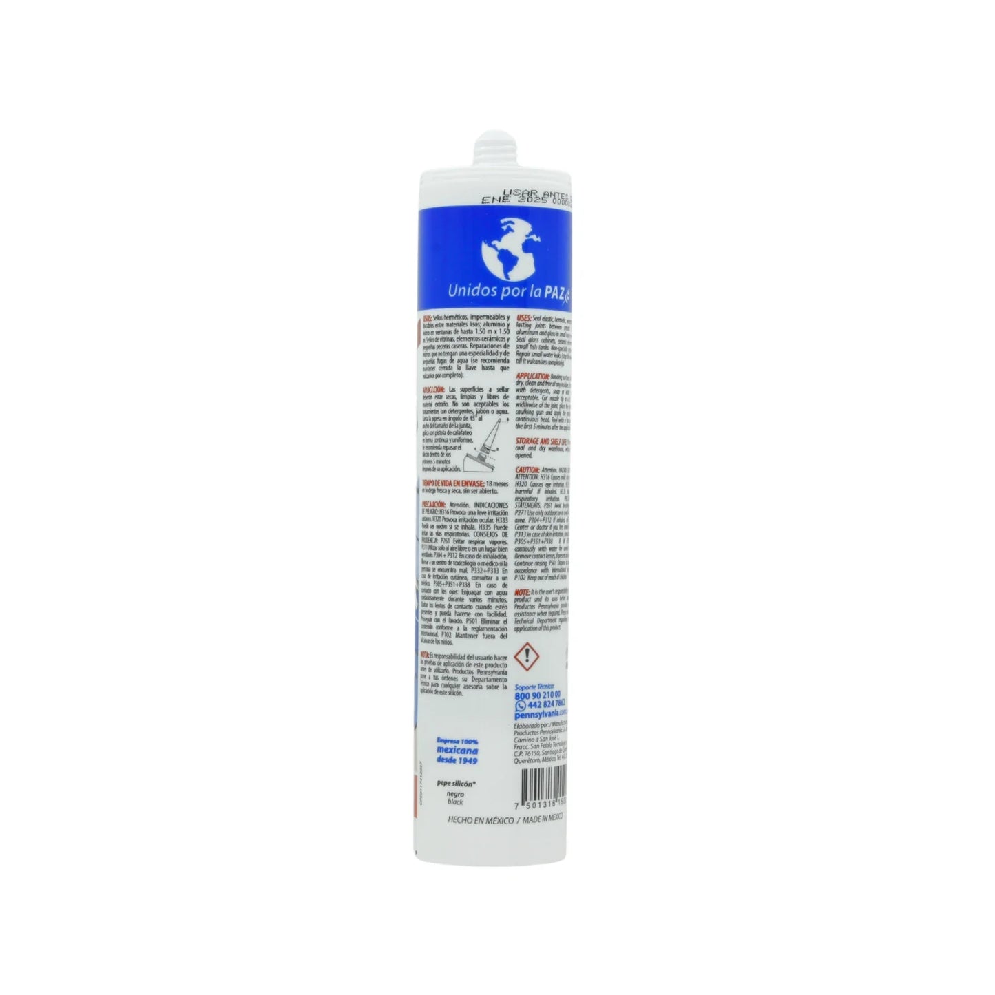Silicón negro 280 ml uso general Pennsylvania 3SSL00799
