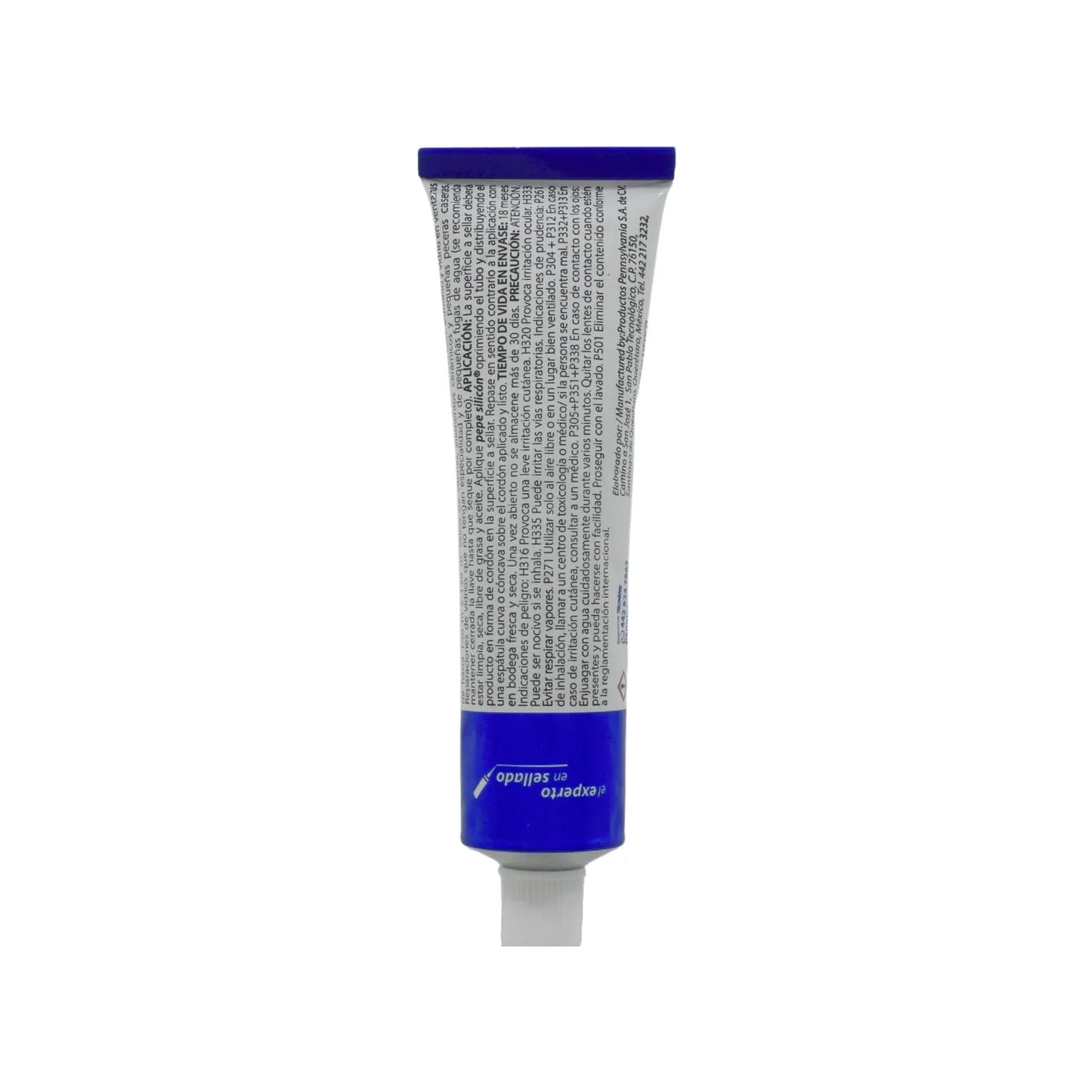 Silicón transparente Pennsylvania 70g en tubo, ideal para sellado general en ferretería y hogar.