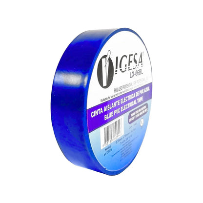 Cinta aislante eléctrica Igesa azul de PVC, 17m para uso profesional hasta 600V