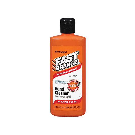 Limpiador de manos Permatex Fast Orange con piedra pómez y aroma cítrico desengrasante para taller 221ml