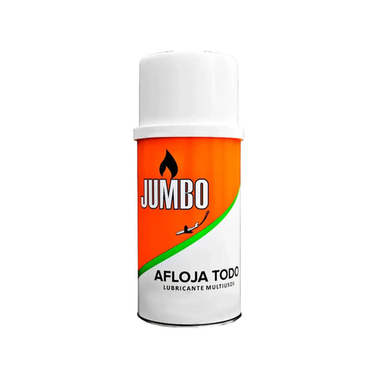 Lubricante multiusos JUMBO Aflojatodo en aerosol naranja. Ideal para aflojar y proteger contra el óxido.