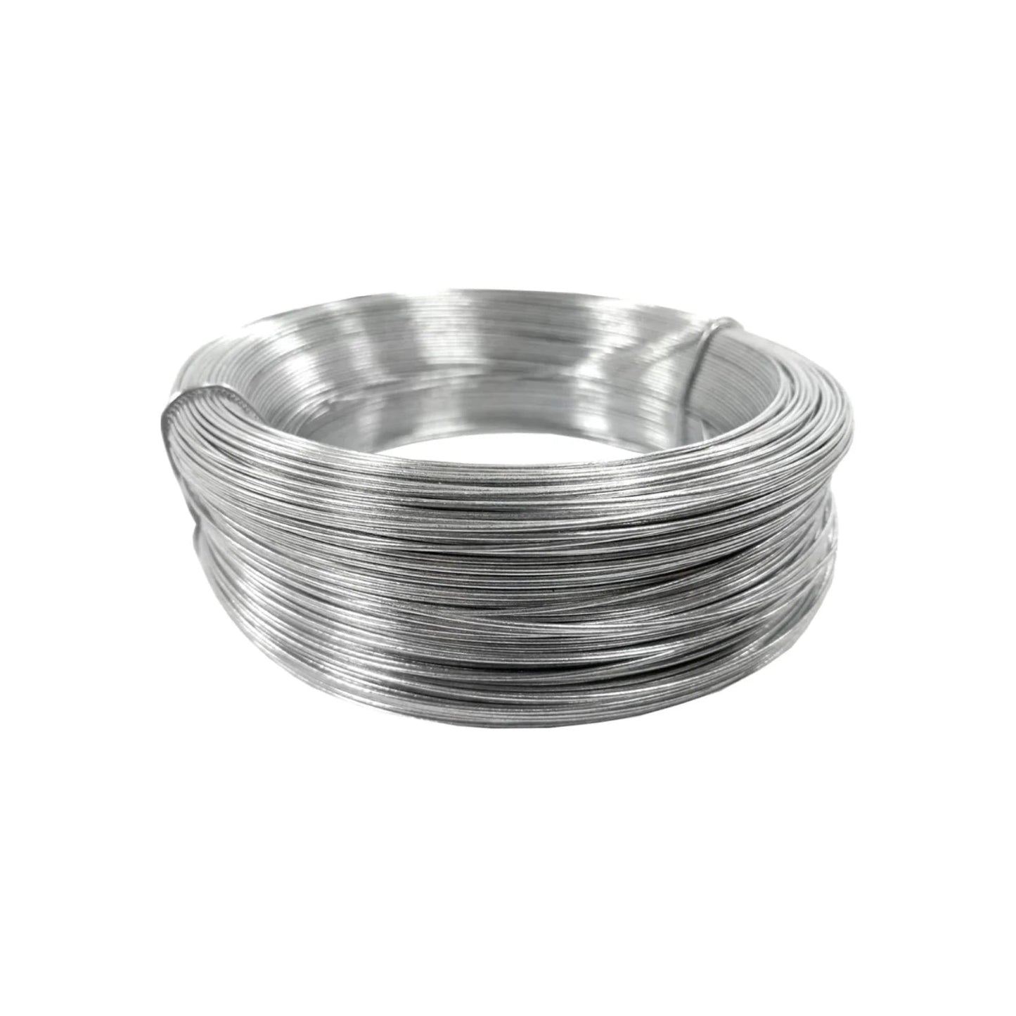 Alambre galvanizado plateado en rollo, versátil para proyectos de construcción y bricolaje