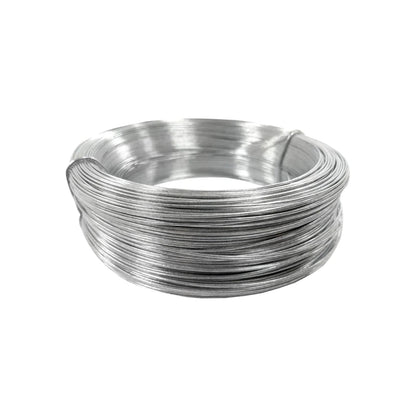 Alambre galvanizado plateado en rollo, versátil para proyectos de construcción y bricolaje