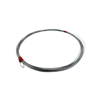 Guía para cableado de acero reforzada, 5 metros, enrollada, ideal para instalaciones eléctricas.