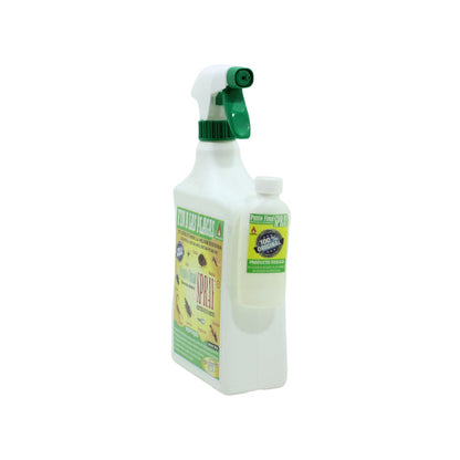 Insecticida spray Punto Final blanco con rociador verde, combate cucarachas, mosquitos, chinches y hormigas.