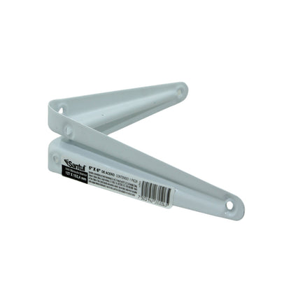 Ménsula de acero Santul blanca 5x6 pulgadas (127x152.4mm) para repisas y estantes