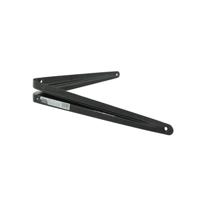 Ménsula de acero negra Santul 12x14 pulgadas para soporte de estantes.