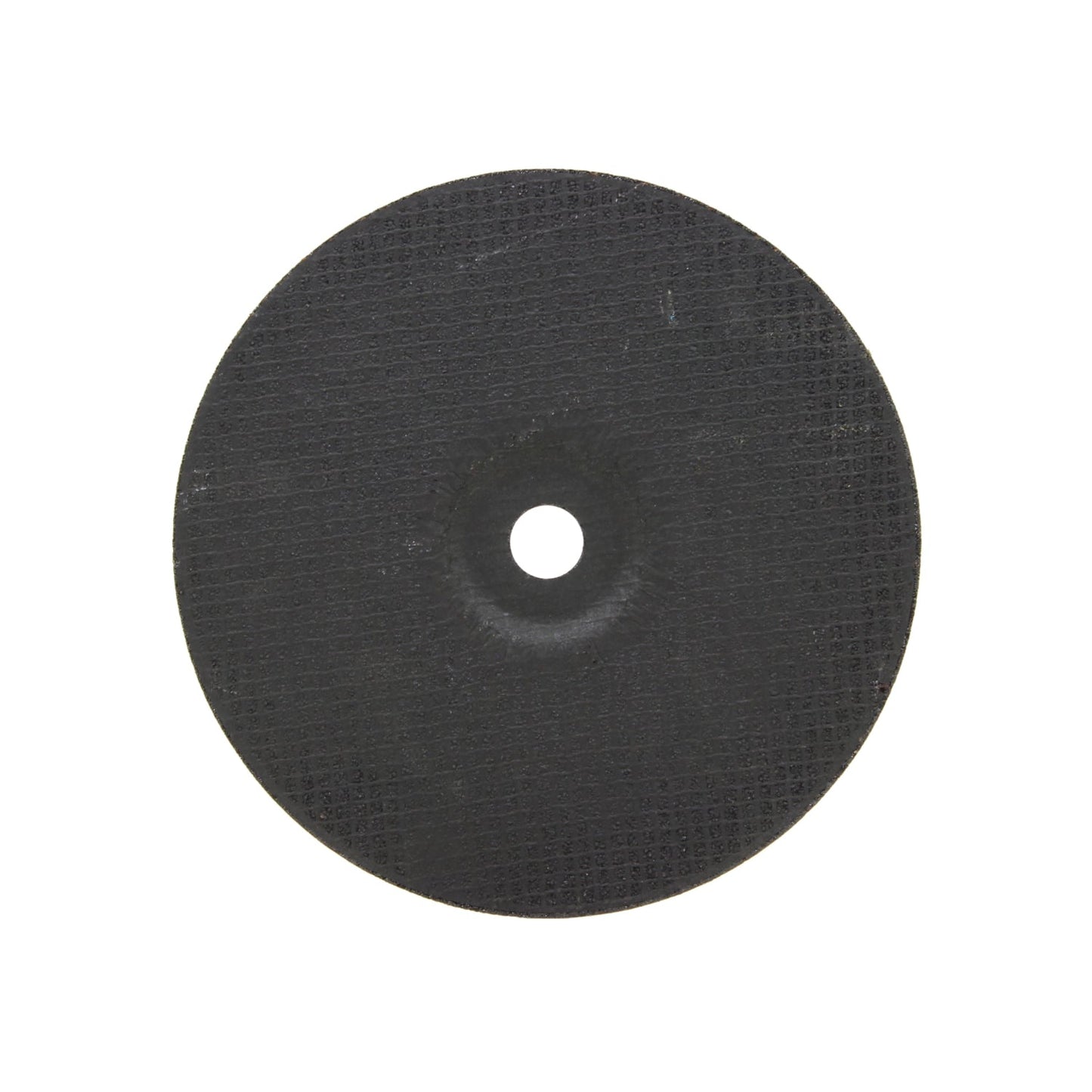 Disco de corte abrasivo negro para amoladora, ideal para cortar piedra y mampostería.