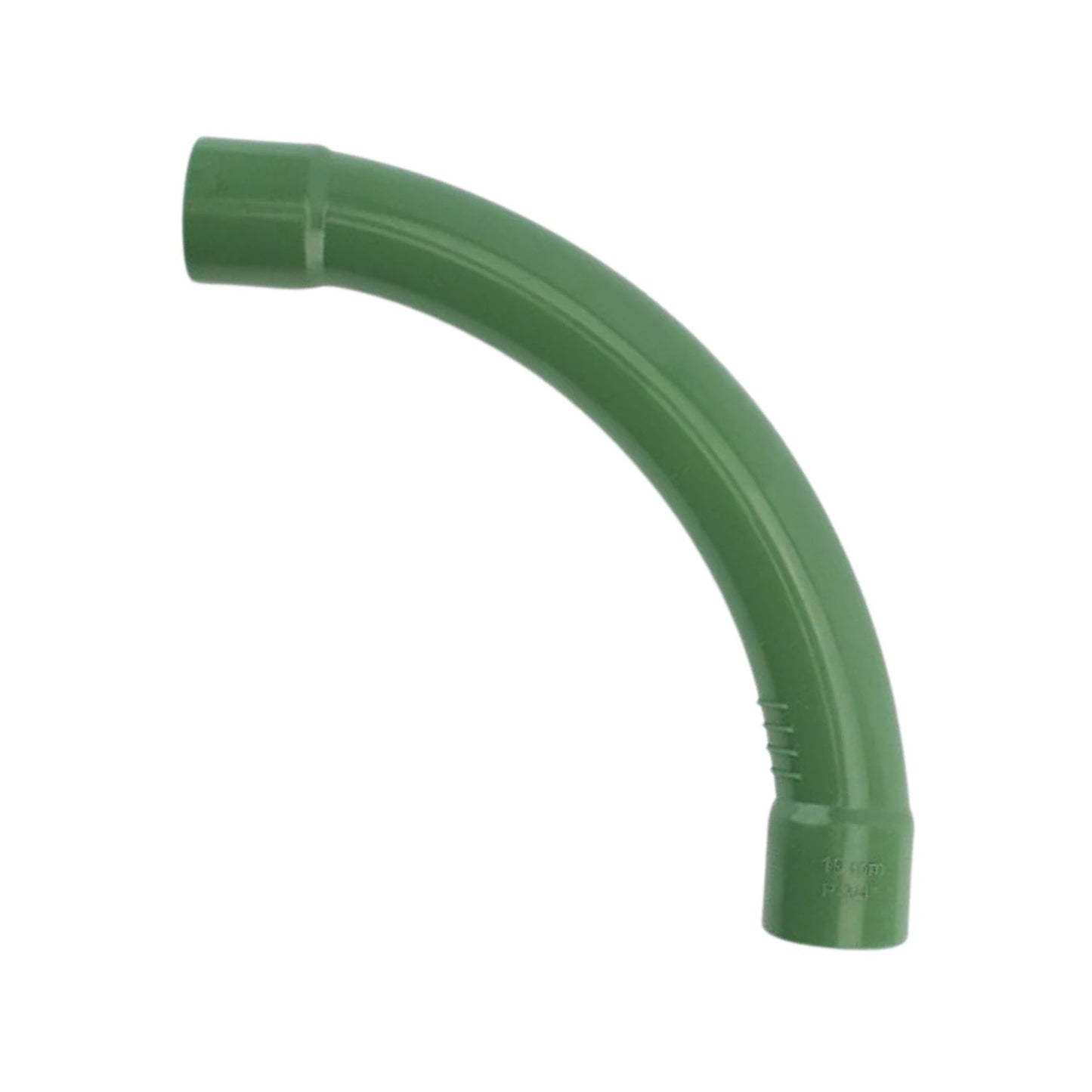 Codo PVC conduit verde de 19mm (3/4 pulgada) para instalaciones eléctricas
