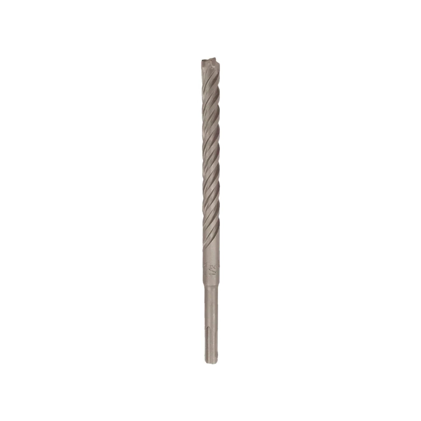 Broca SDS Plus 1/2 pulgada para taladro percutor, ideal para perforar concreto y mampostería.