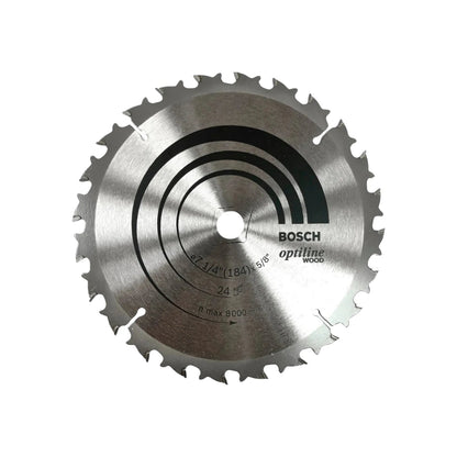 Disco sierra circular Bosch Optiline Wood 7 1/4", 24 dientes, para madera, acabado metálico