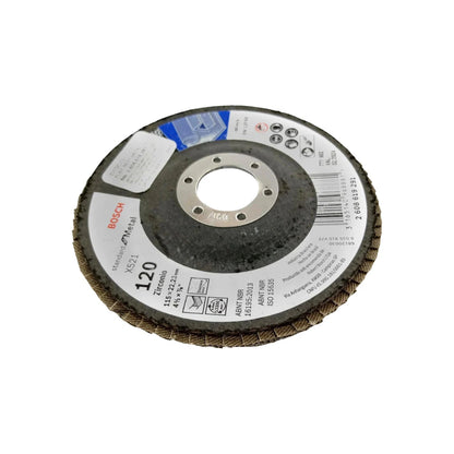 Disco laminado Bosch Standard X521 Zirconio grano 120 para metal y acero inoxidable, 115x22.23mm.