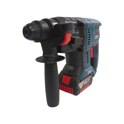 Martillo perforador inalámbrico Bosch 18V azul, profesional con batería de litio y mango auxiliar