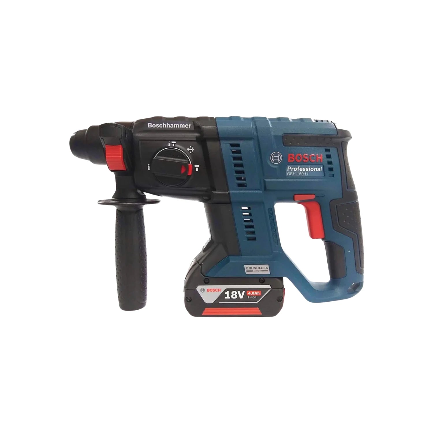 Martillo perforador inalámbrico Bosch GBH 180-LI 18V con batería 4.0Ah sin escobillas azul y negro