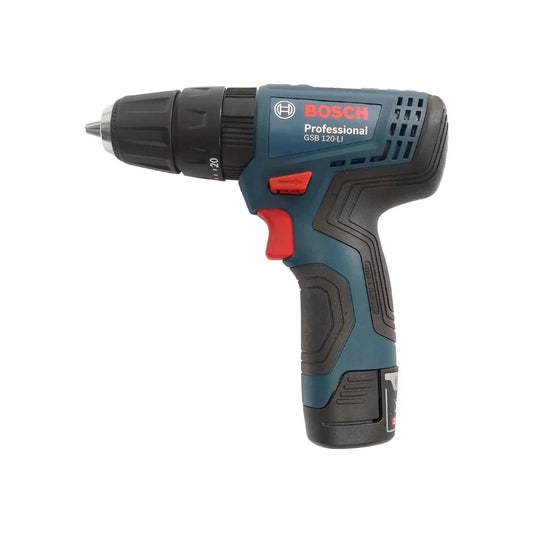 Atornillador percutor inalámbrico Bosch GSB 120-LI 12V azul y negro con batería de litio