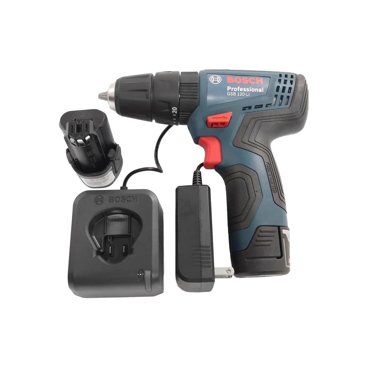 Atornillador inalámbrico Bosch 12V GSB 120-LI azul con batería de litio y cargador