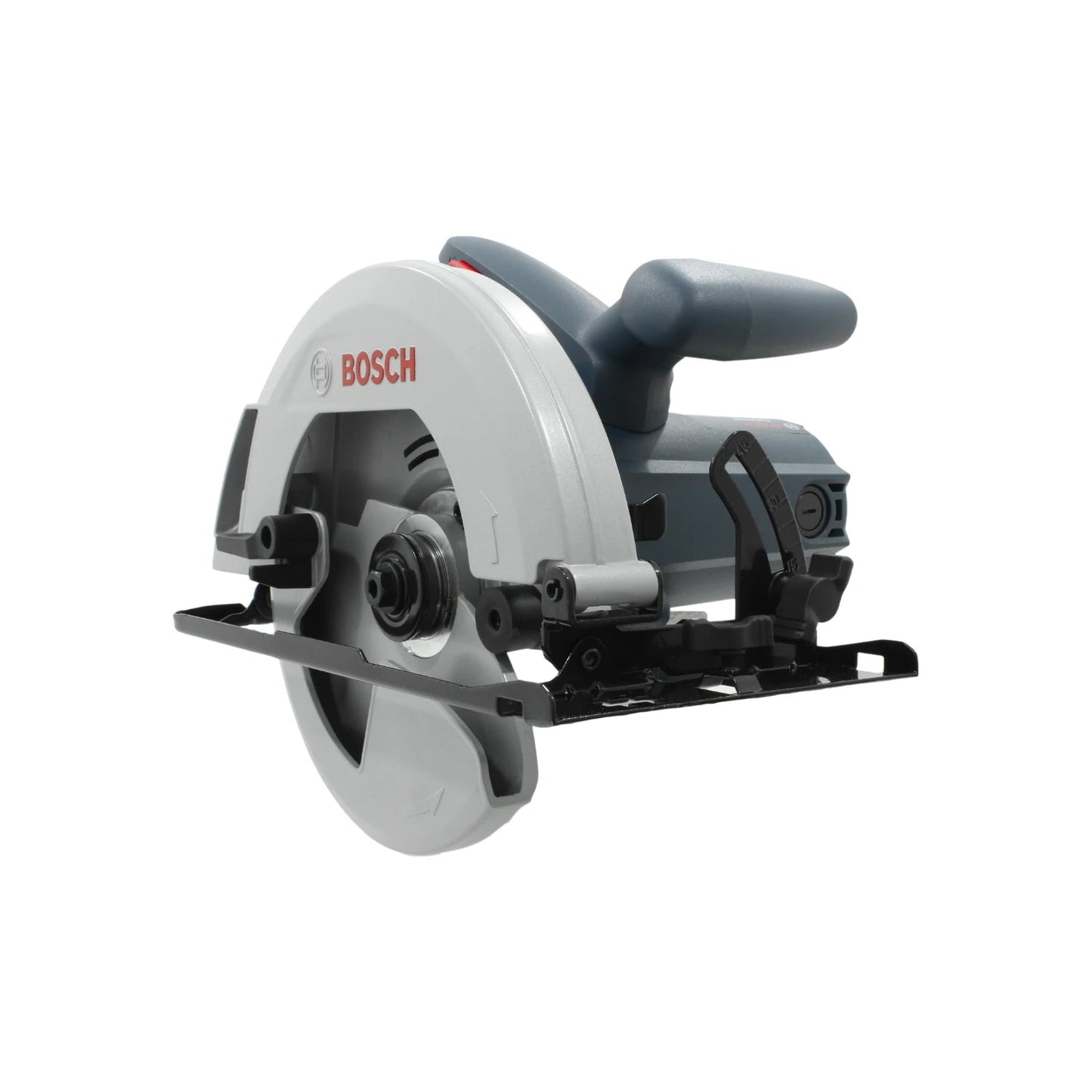 Sierra circular eléctrica Bosch gris, herramienta de mano para cortes rápidos y precisos en madera y materiales.