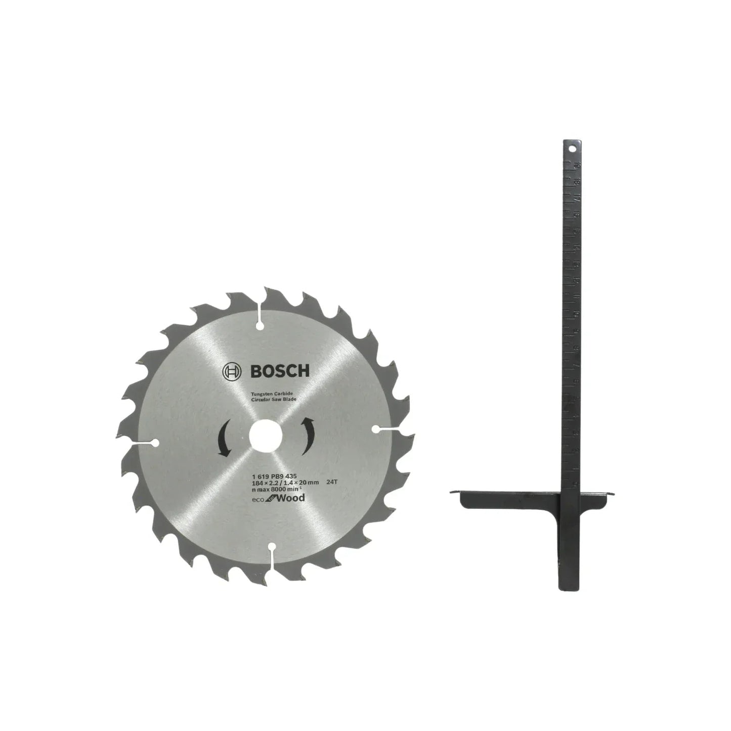 Hoja de sierra circular Bosch de carburo de tungsteno 184mm 24T para madera y medidor de profundidad negro