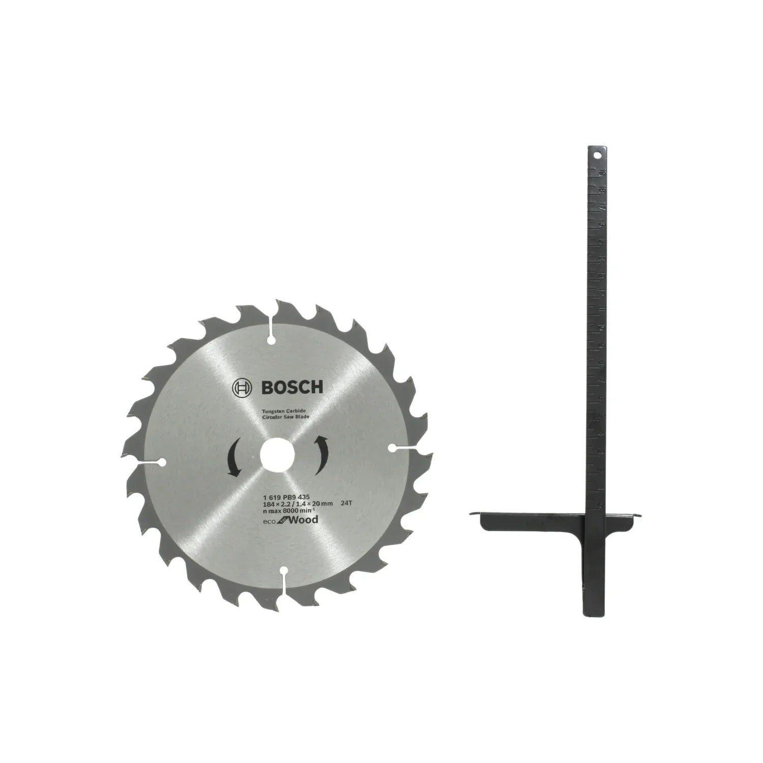 Hoja de sierra circular Bosch de carburo de tungsteno 184mm 24T para madera y medidor de profundidad negro