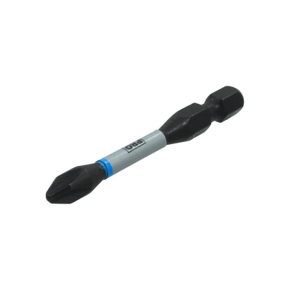 Punta de destornillador Phillips doble PH2 negra y gris, con banda azul, marca PRO