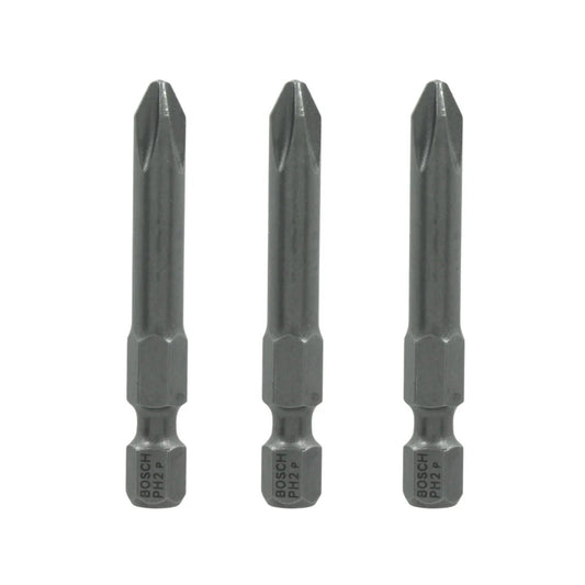 Juego de 3 puntas Phillips PH2 Bosch de 49mm para atornillador de impacto