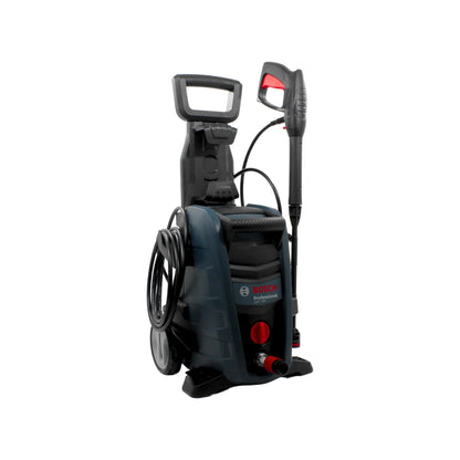 Hidrolavadora de alta presión Bosch GHP 180 profesional azul oscuro, con ruedas y pistola