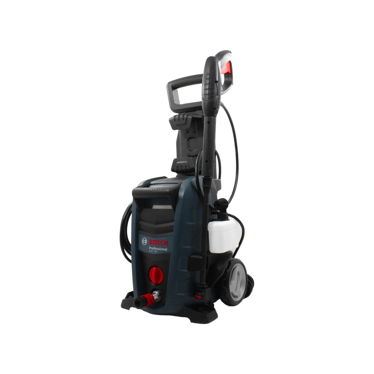 Hidrolavadora Bosch GHP 180 profesional 1800 PSI, color azul oscuro/negro, para limpieza de alta presión.