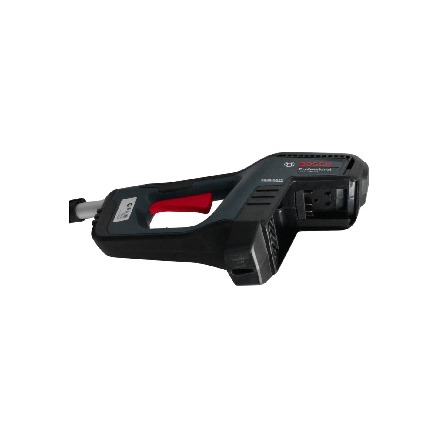Desbrozadora inalámbrica Bosch Professional 18V, mango ergonómico, gatillo rojo y motor sin escobillas