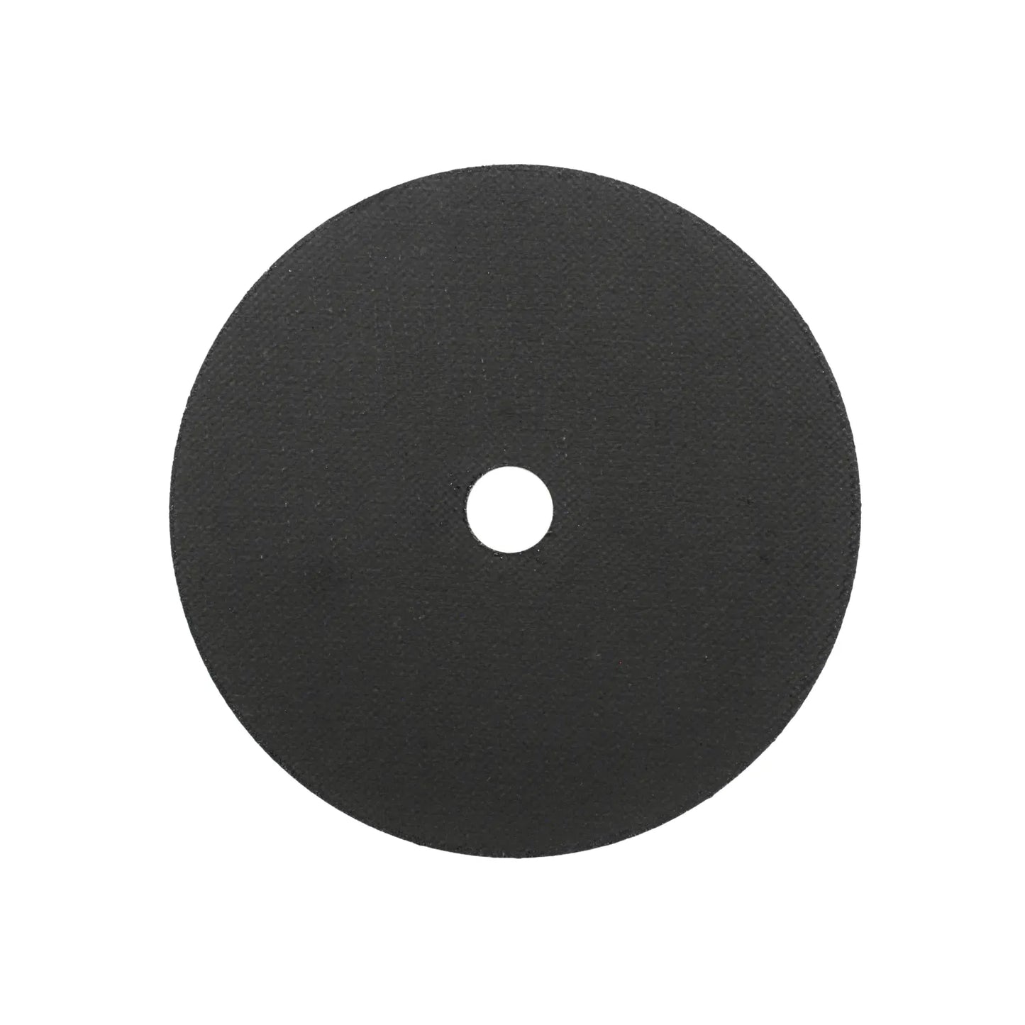Disco de corte abrasivo negro para metal circular compatible con amoladora o herramienta rotativa.