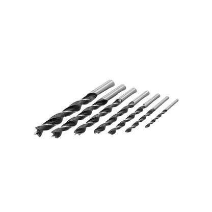 Set de 8 brocas para madera con punta de centrado de acero para perforaciones precisas en carpintería y bricolaje