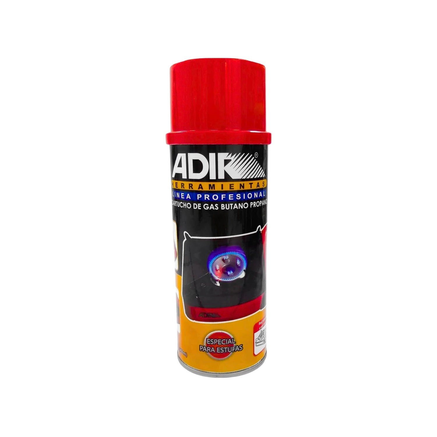 Cartucho de gas Adir butano propano para estufas portátiles 450ml, línea profesional