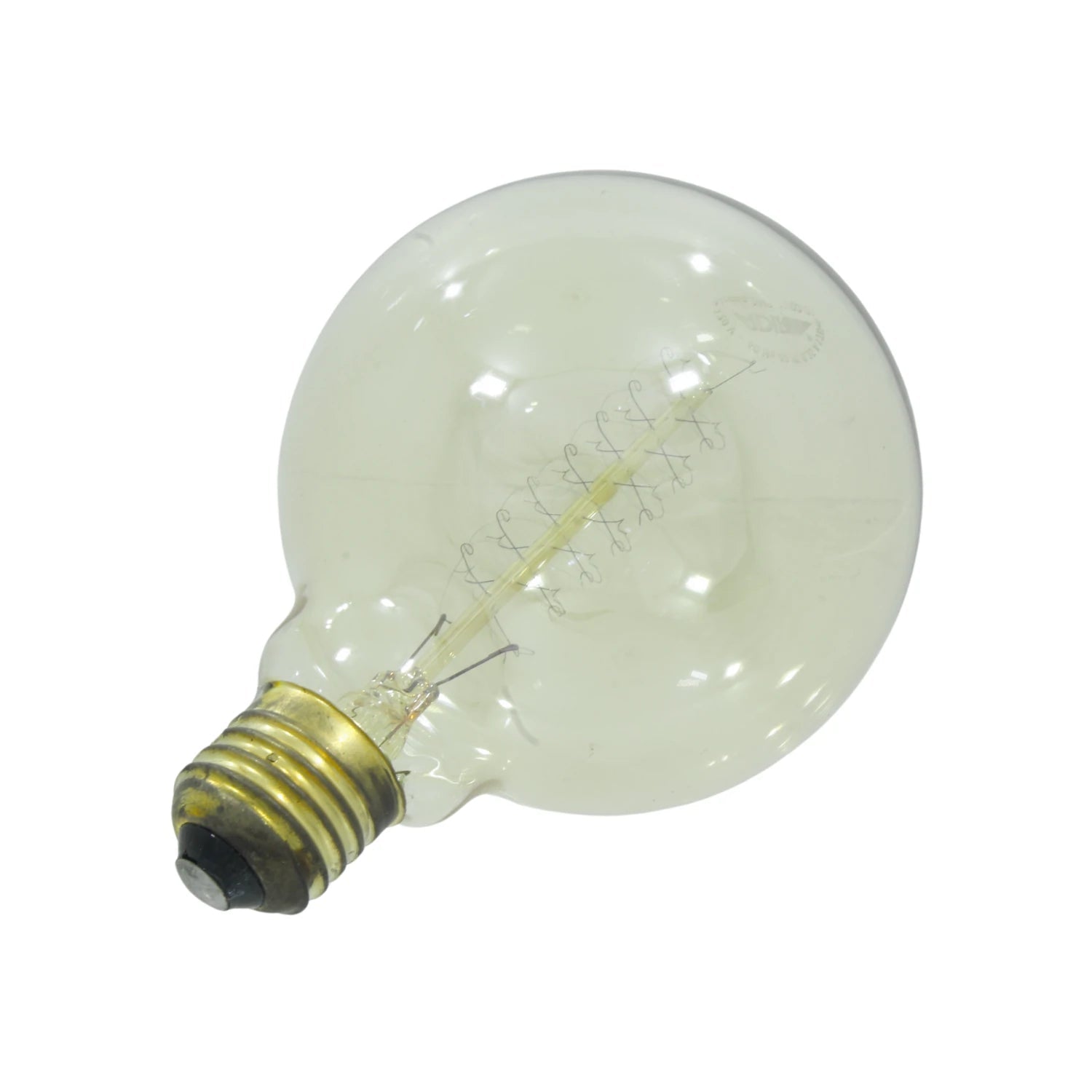 Lámpara vintage Adir 40W incandescente, filamento espiral, globo de cristal ámbar para iluminación decorativa.
