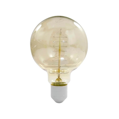 Lámpara vintage incandescente 40W globo con 19 filamentos expuestos color ámbar