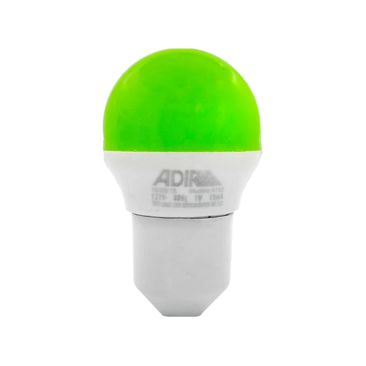 Foco led 1 W verde Adir 4752